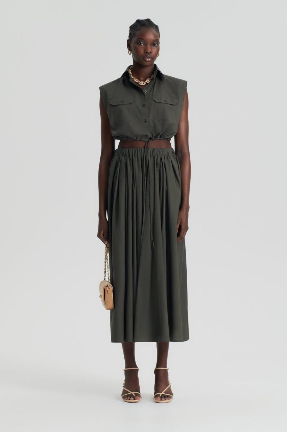 Skirts | Women Scanlan Theodore PARACHUTE FULL SKIRT Jungle