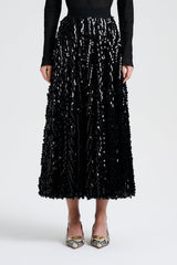 Skirts | Women Scanlan Theodore PATENT SEQUIN TULLE SKIRT Black
