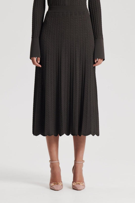 Skirts | Women Scanlan Theodore PLEAT LACE SKIRT Jungle