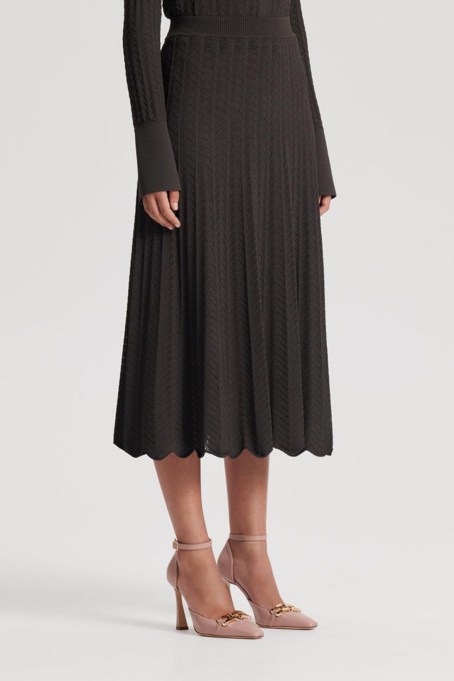 Skirts | Women Scanlan Theodore PLEAT LACE SKIRT Jungle