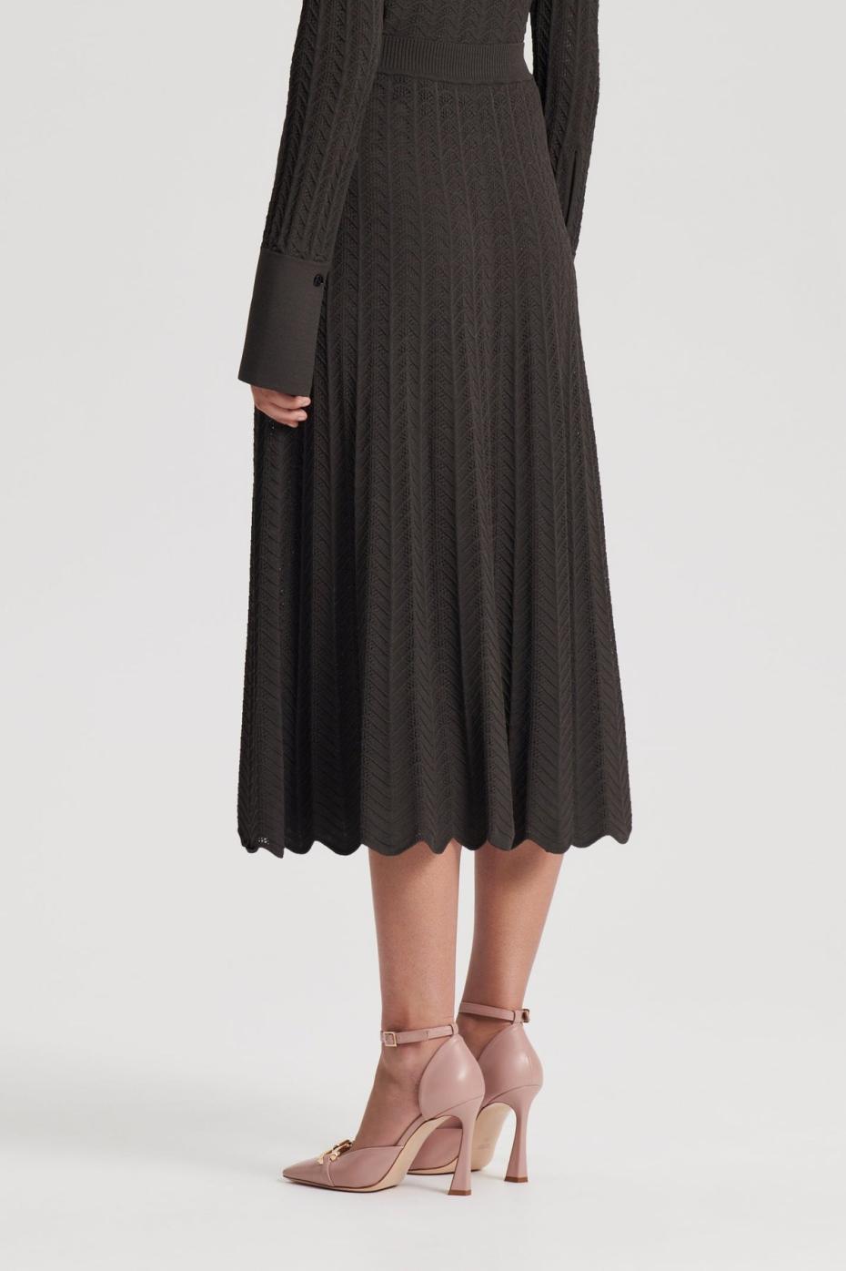 Skirts | Women Scanlan Theodore PLEAT LACE SKIRT Jungle