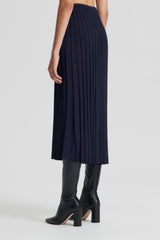 Skirts | Women Scanlan Theodore PLEATED RIB SKIRT 16 Navy