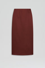 Skirts | Women Scanlan Theodore SATIN PENCIL SKIRT Burgundy