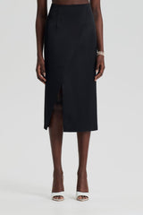 Skirts | Women Scanlan Theodore SATIN WRAP SKIRT Black