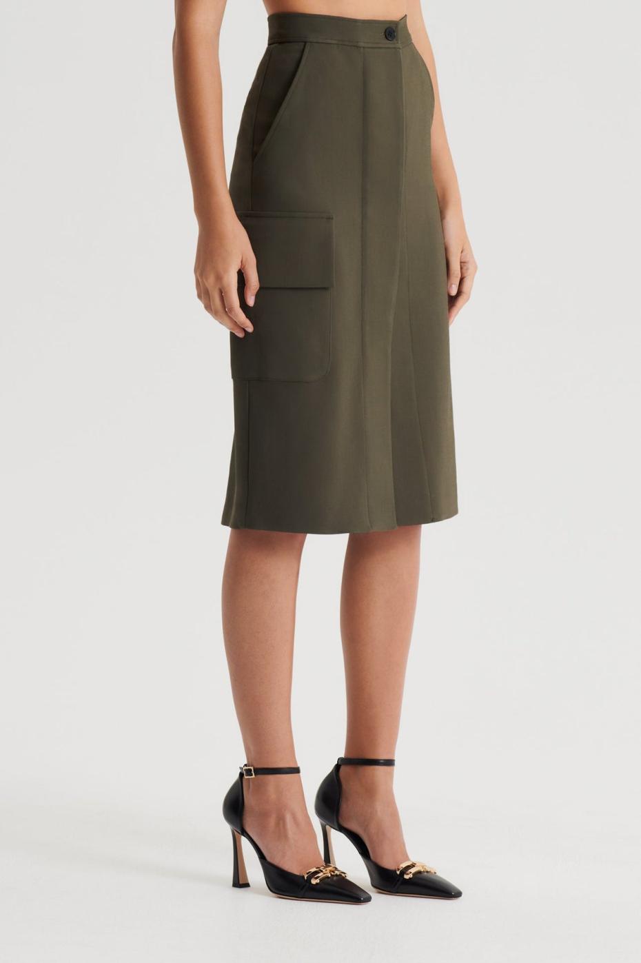Skirts | Women Scanlan Theodore TAILORED PATCH POCKET SKIRT Jungle