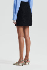 Skirts | Women Scanlan Theodore TAILORED SEQUIN MINI SKIRT Black