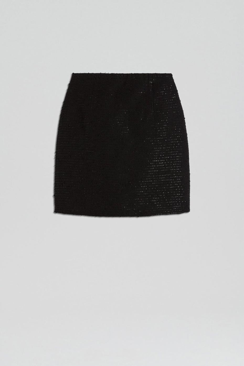 Skirts | Women Scanlan Theodore TAILORED SEQUIN MINI SKIRT Black