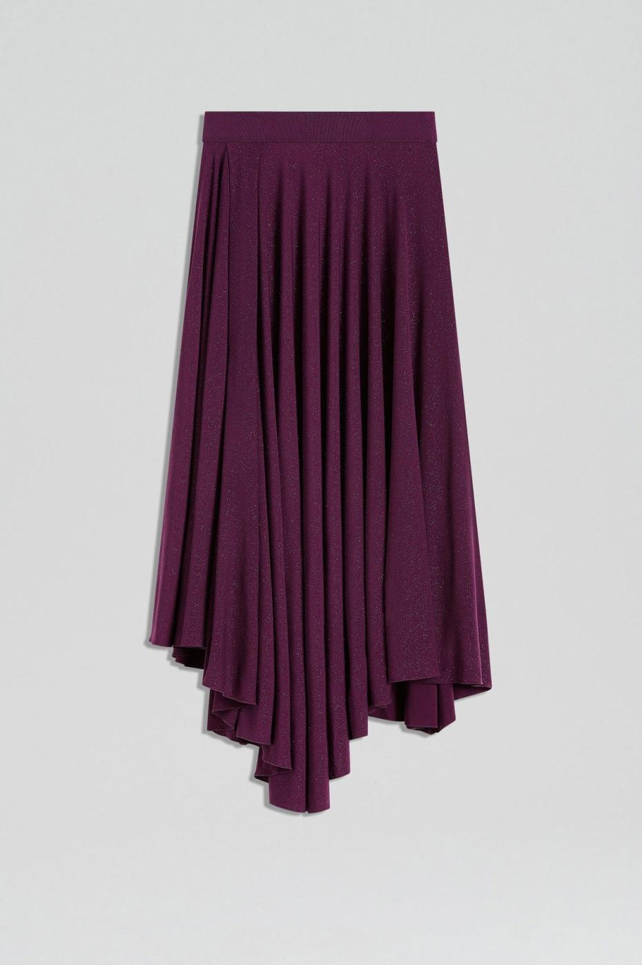 Skirts | Women Scanlan Theodore TINSEL DRAPE SKIRT Aubergine