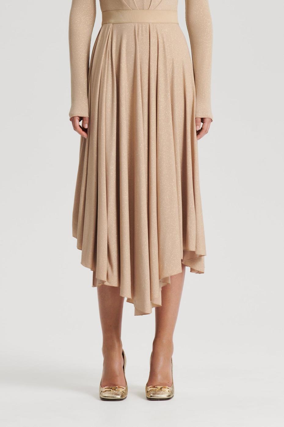 Skirts | Women Scanlan Theodore TINSEL DRAPE SKIRT Champagne