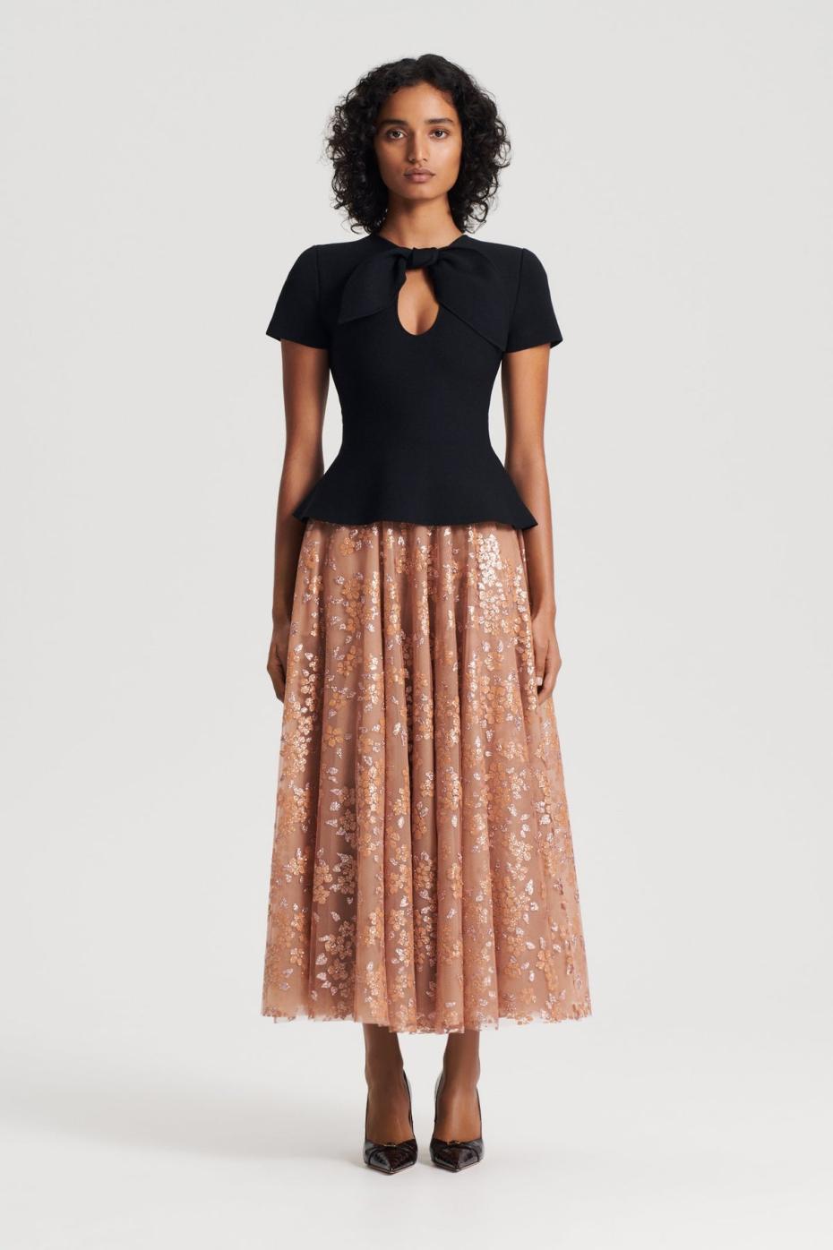 Skirts | Women Scanlan Theodore TINSEL FLORAL SKIRT Spice