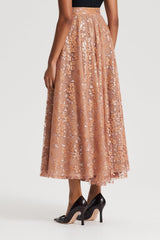 Skirts | Women Scanlan Theodore TINSEL FLORAL SKIRT Spice