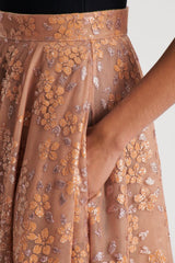 Skirts | Women Scanlan Theodore TINSEL FLORAL SKIRT Spice