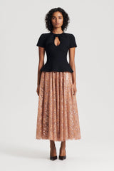 Skirts | Women Scanlan Theodore TINSEL FLORAL SKIRT Spice