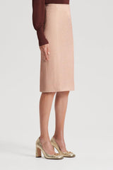 Skirts | Women Scanlan Theodore TINSEL GINGHAM SKIRT Rose.gold