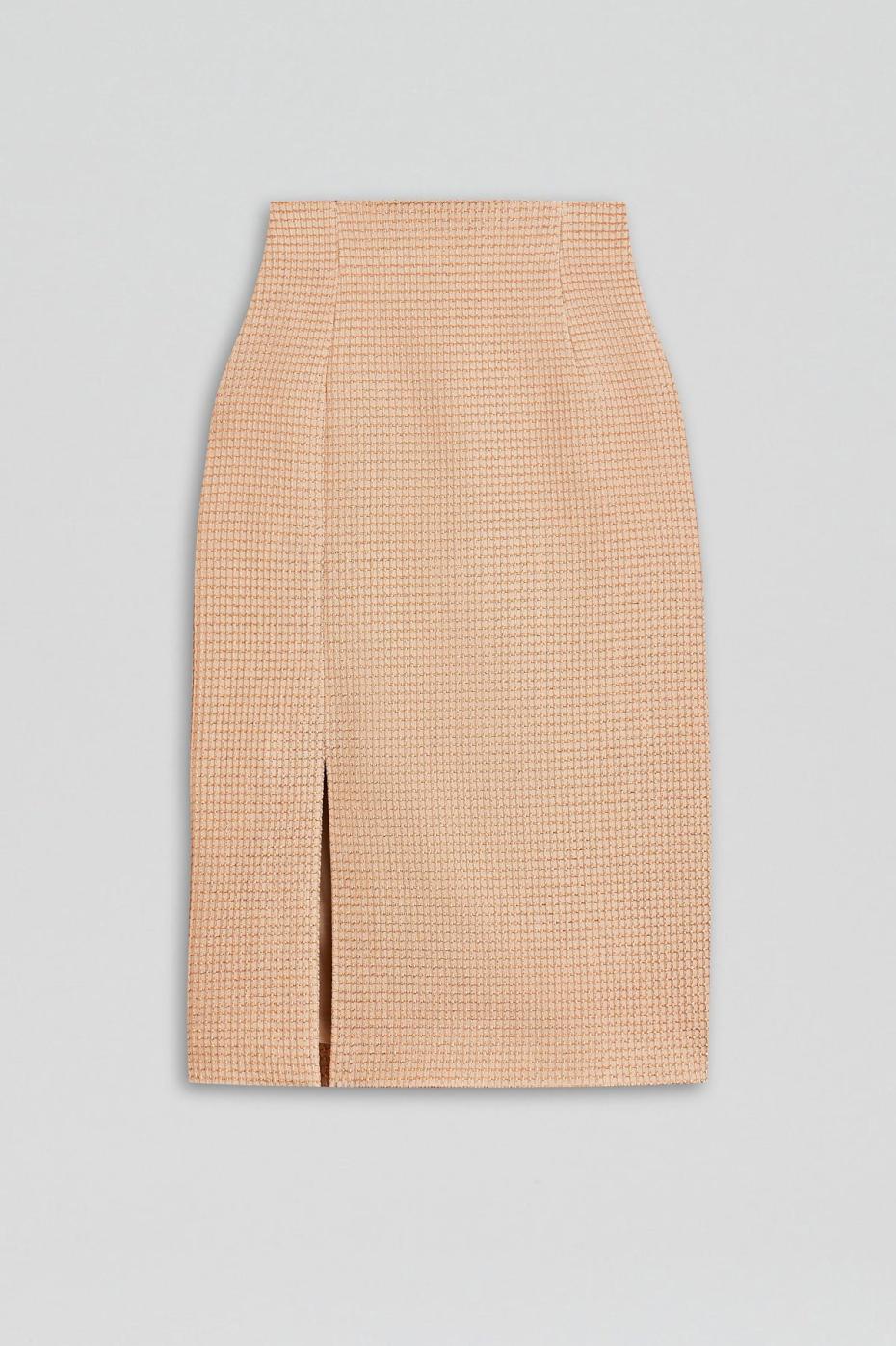 Skirts | Women Scanlan Theodore TINSEL GINGHAM SKIRT Rose.gold