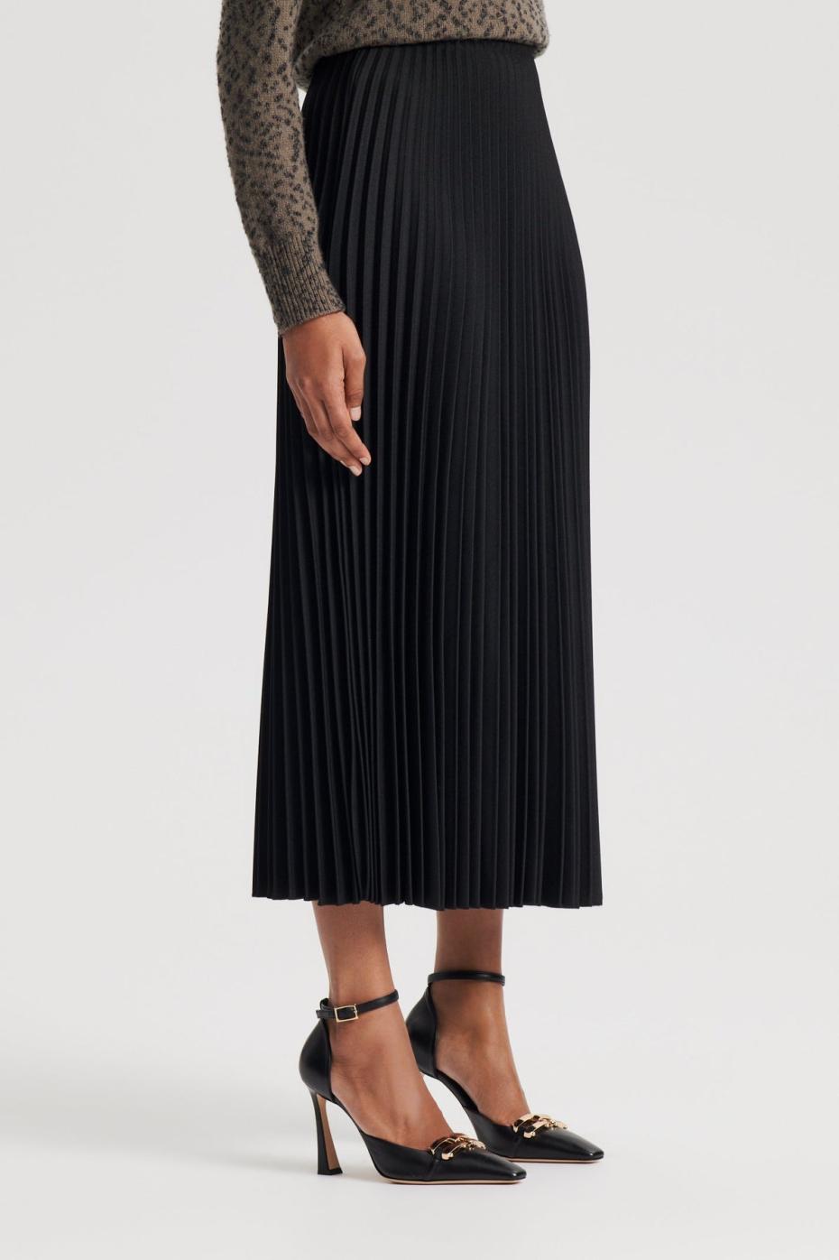 Skirts | Women Scanlan Theodore TWILL PLEAT SKIRT Black