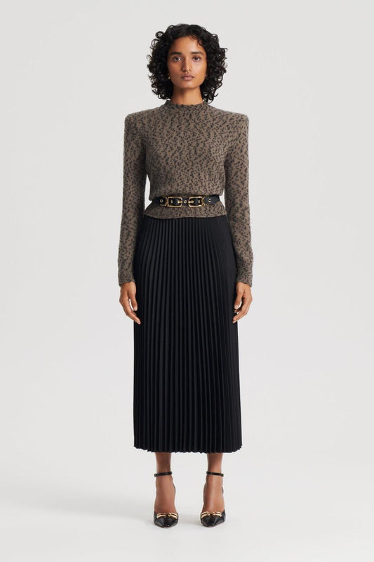 Skirts | Women Scanlan Theodore TWILL PLEAT SKIRT Black