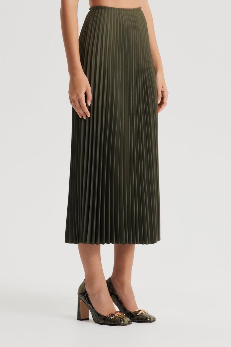 Skirts | Women Scanlan Theodore TWILL PLEAT SKIRT Jungle