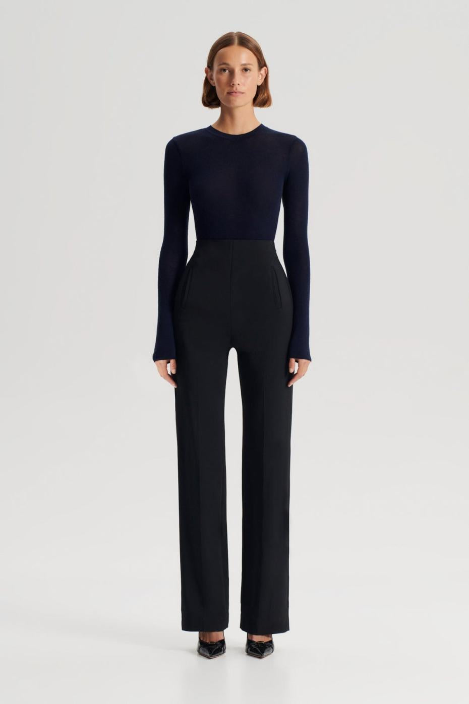 Sweaters | Women Scanlan Theodore Babywool Crew Neck Sweater Navy |Tops| Scanlan Theodore Babywool Crew Neck Sweater Navy /tops/ Scanlan Theodore