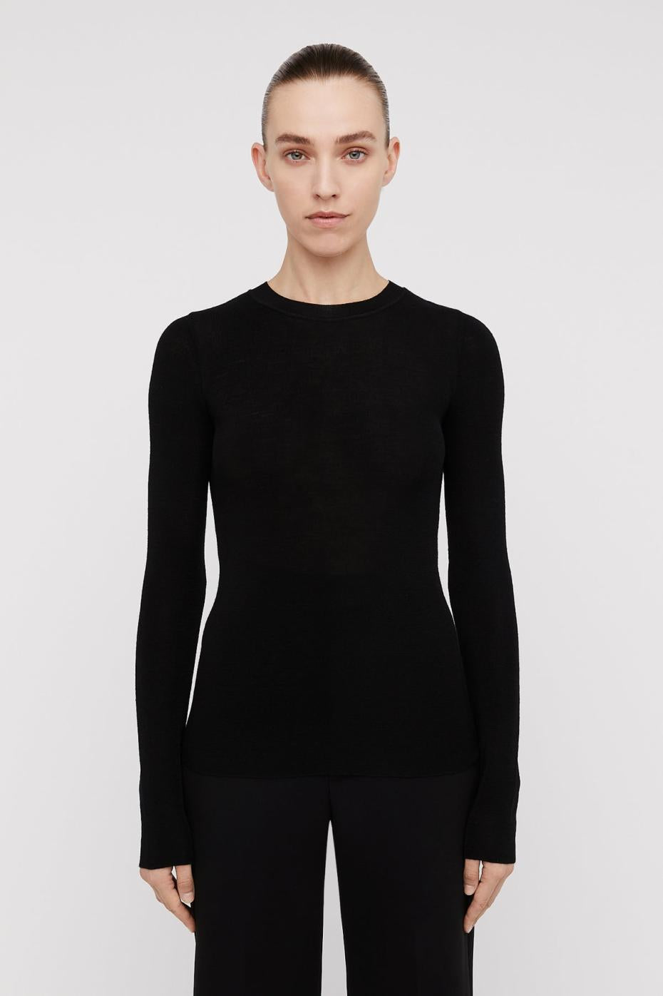 Sweaters | Women Scanlan Theodore BABYWOOL CREW SWEATER Black All
