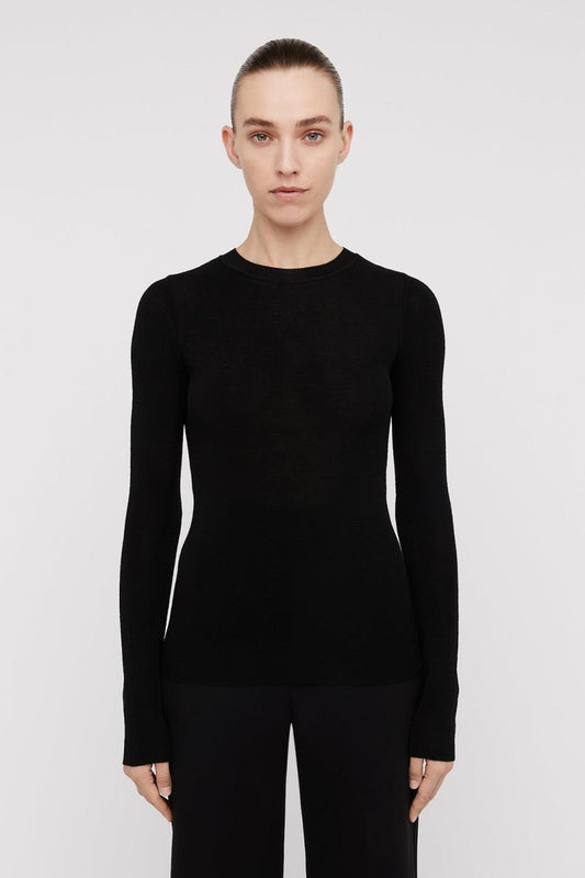 Sweaters | Women Scanlan Theodore BABYWOOL CREW SWEATER Black All