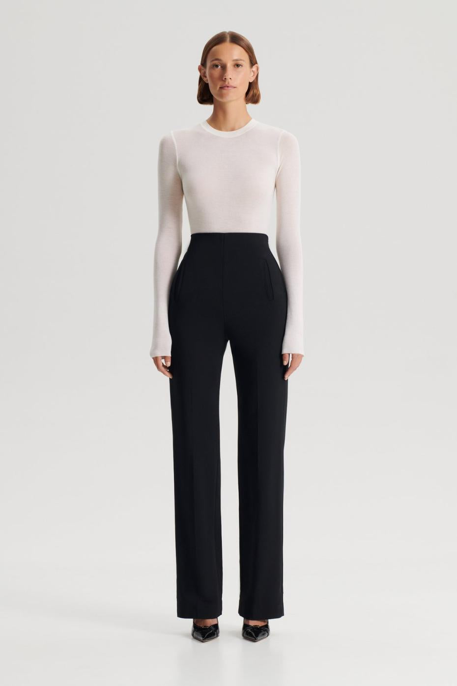 Sweaters | Women Scanlan Theodore BABYWOOL CREW SWEATER Ivory