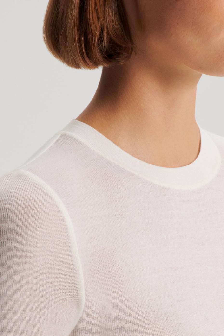 Sweaters | Women Scanlan Theodore BABYWOOL CREW SWEATER Ivory