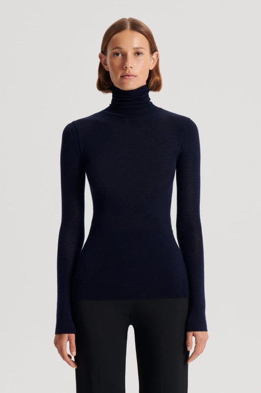 Sweaters | Women Scanlan Theodore Babywool Polo Neck Navy |Tops| Scanlan Theodore Babywool Polo Neck Navy /tops/ Scanlan Theodore