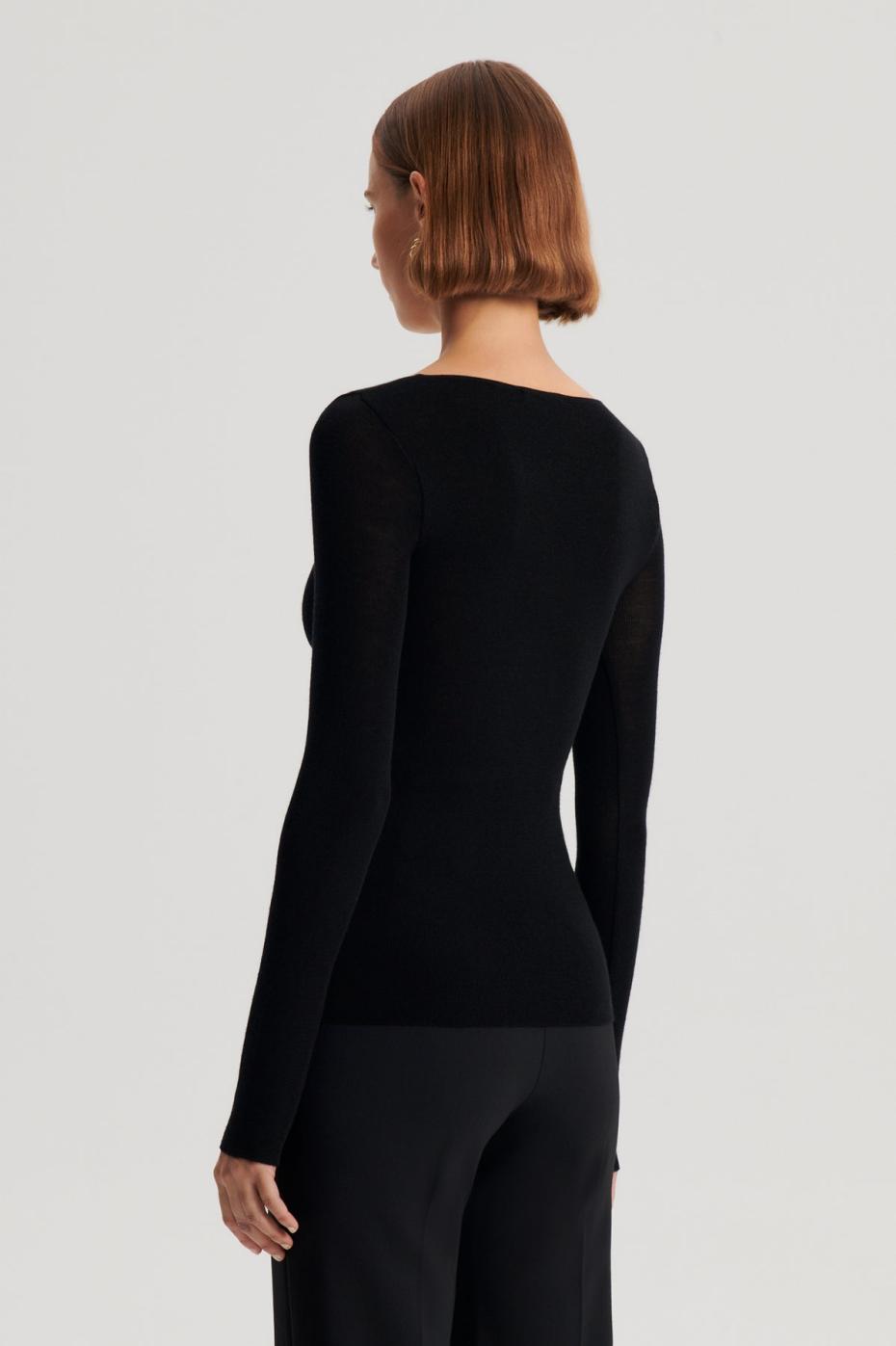 Sweaters | Women Scanlan Theodore BABYWOOL SCOOP NECK Black All