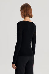 Sweaters | Women Scanlan Theodore BABYWOOL SCOOP NECK Black All
