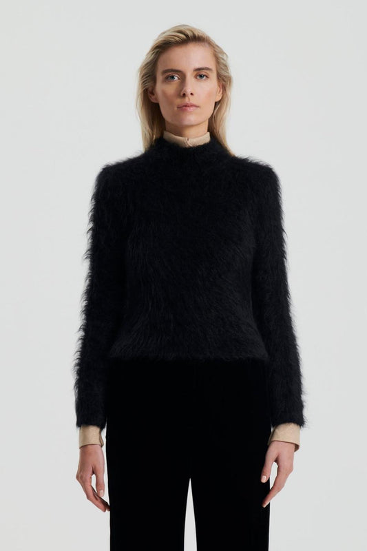 Sweaters | Women Scanlan Theodore BRUSHED MOHAIR SLIM SWEATER Black