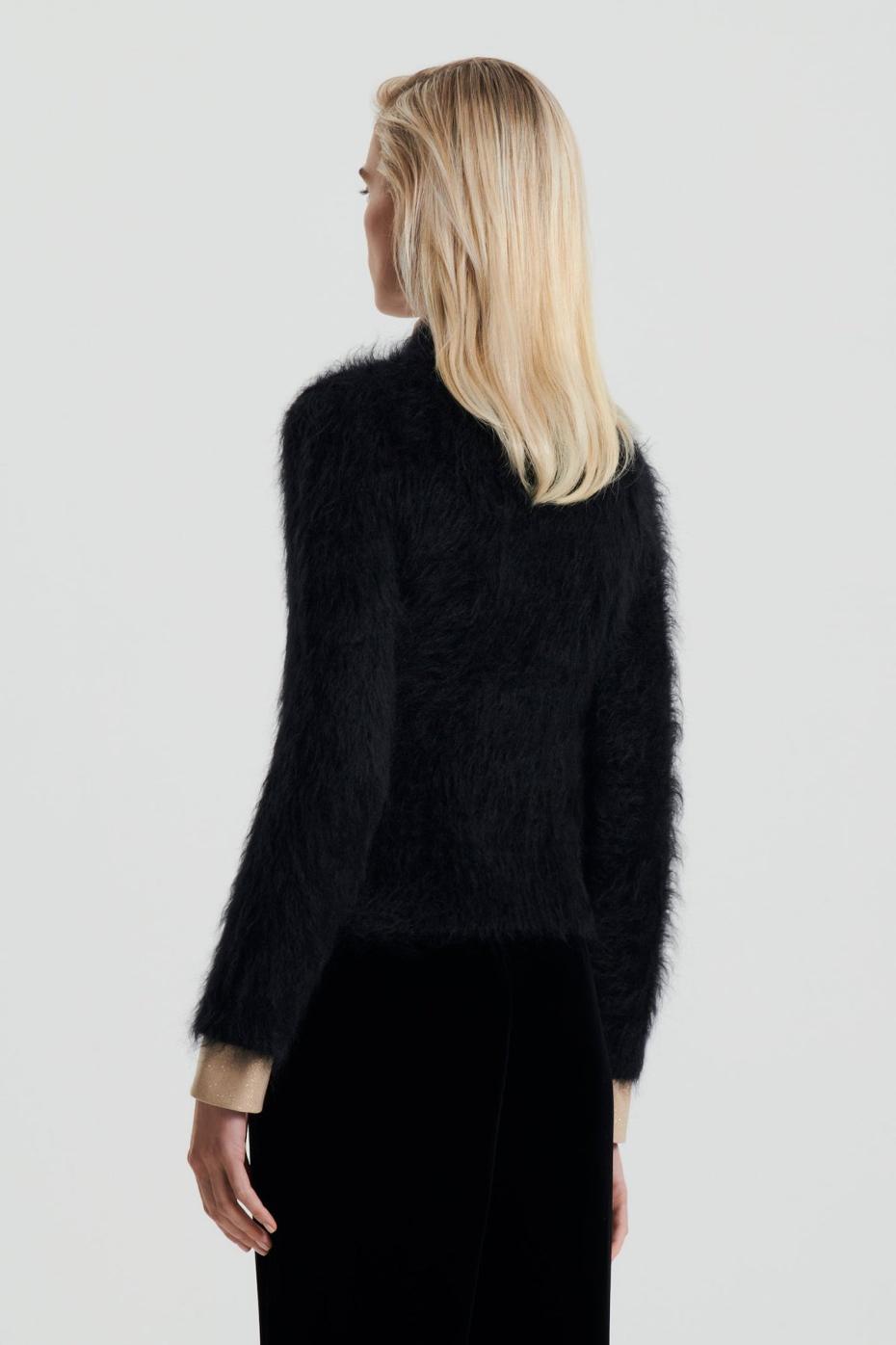 Sweaters | Women Scanlan Theodore BRUSHED MOHAIR SLIM SWEATER Black