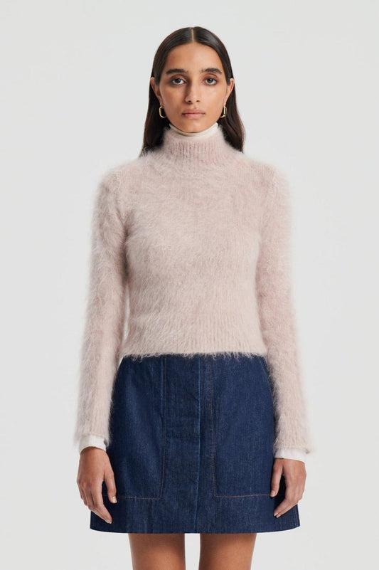 Sweaters | Women Scanlan Theodore BRUSHED MOHAIR SLIM SWEATER Mink