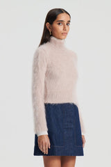 Sweaters | Women Scanlan Theodore BRUSHED MOHAIR SLIM SWEATER Mink