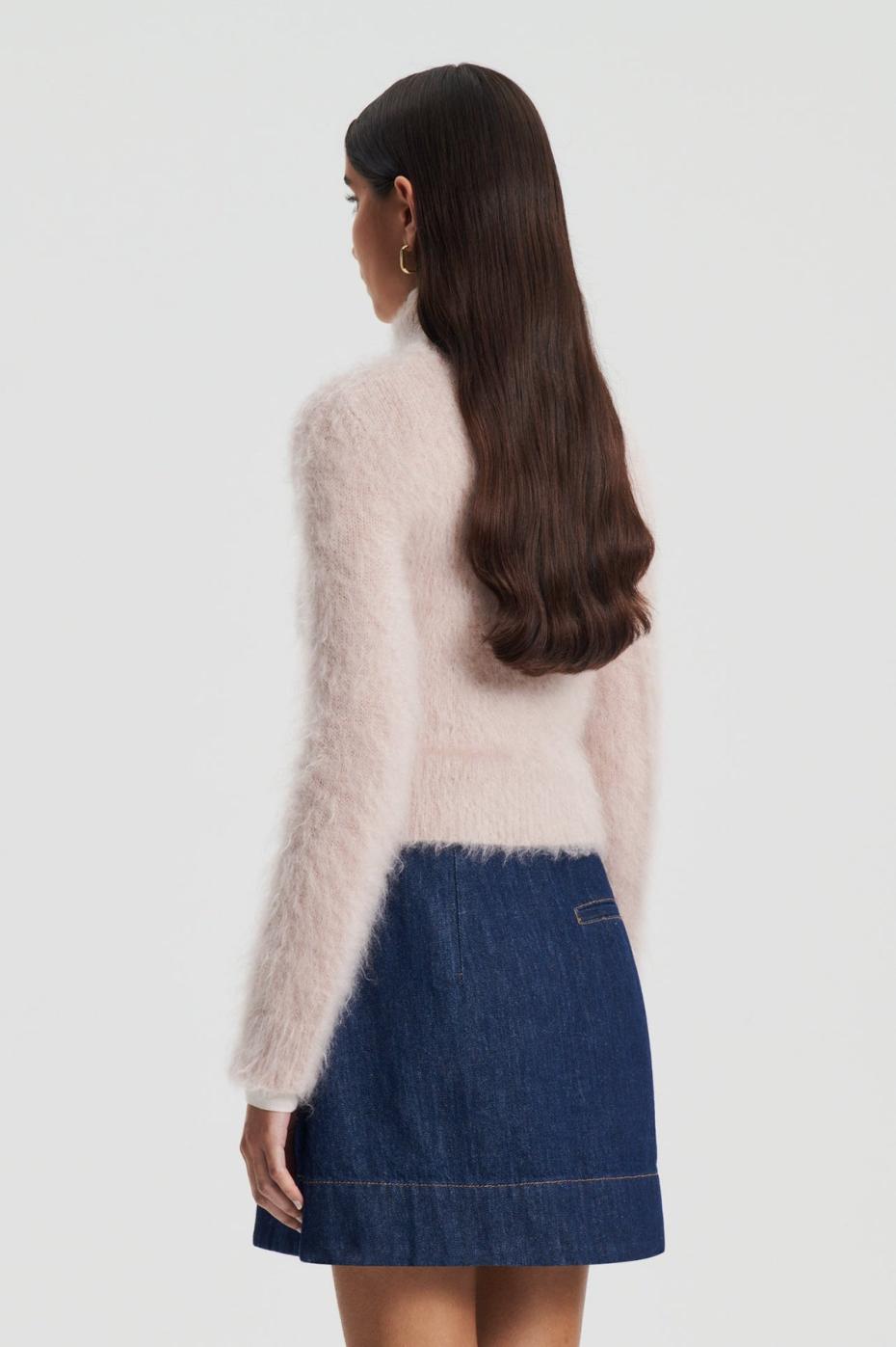 Sweaters | Women Scanlan Theodore BRUSHED MOHAIR SLIM SWEATER Mink