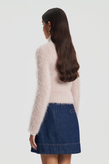 Sweaters | Women Scanlan Theodore BRUSHED MOHAIR SLIM SWEATER Mink