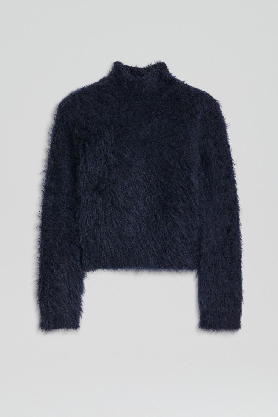 Sweaters | Women Scanlan Theodore BRUSHED MOHAIR SLIM SWEATER Navy