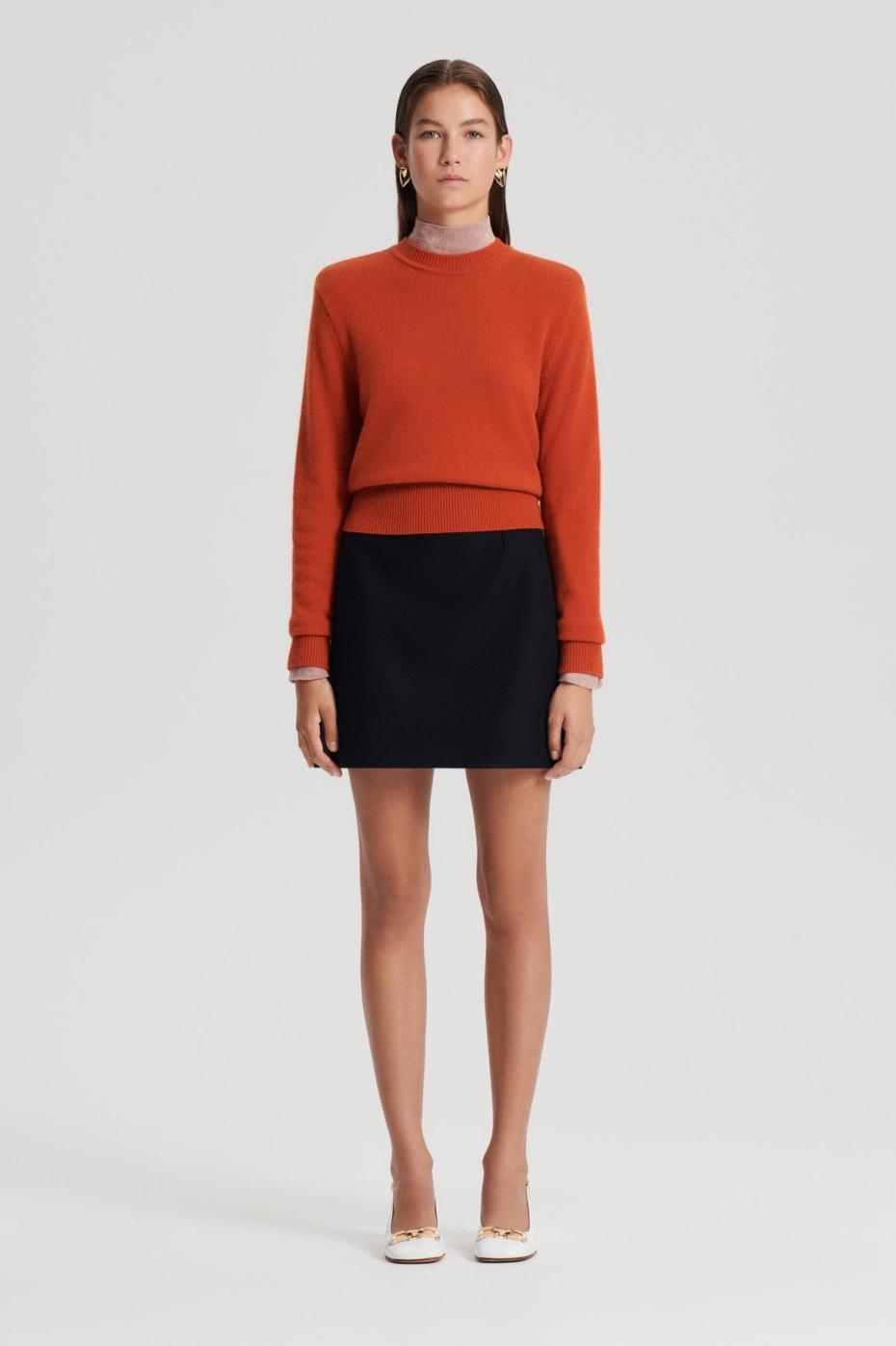 Sweaters | Women Scanlan Theodore CASHMERE CREW SWEATER Burnt