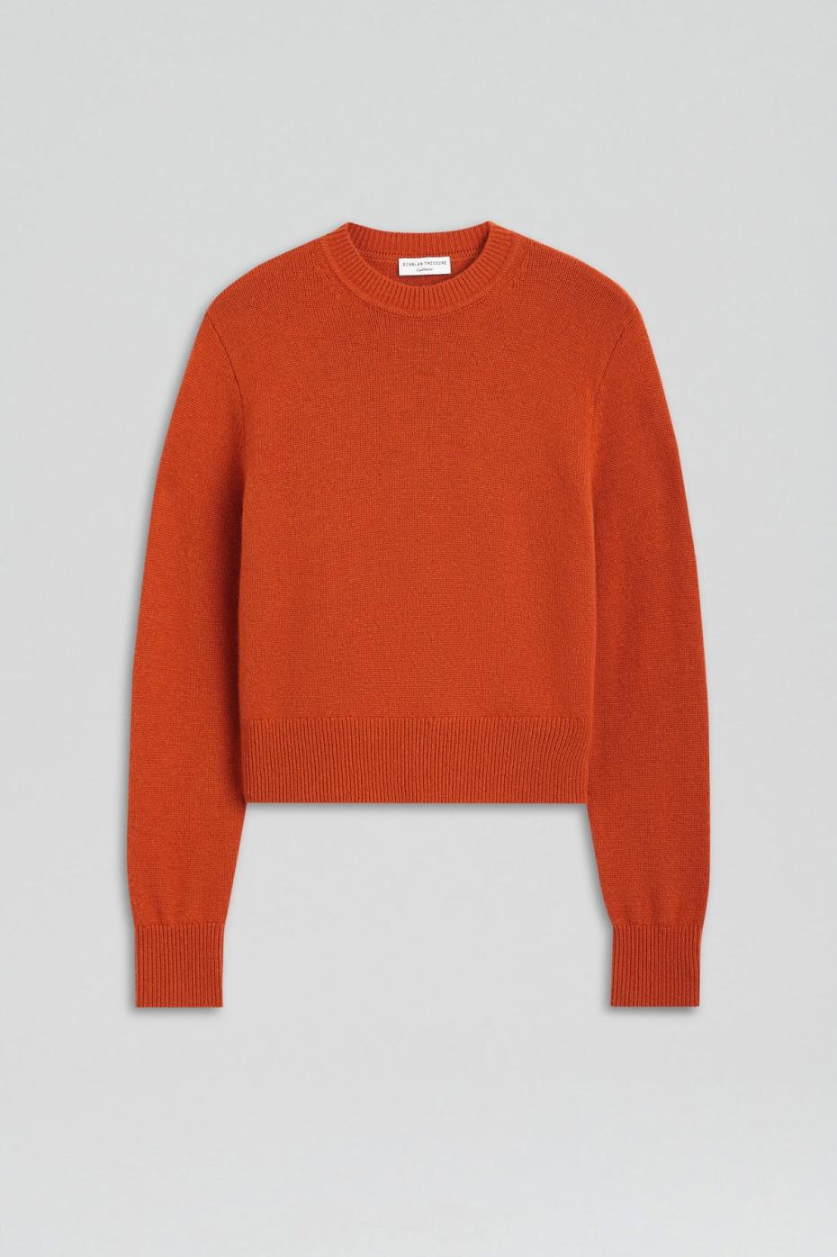 Sweaters | Women Scanlan Theodore CASHMERE CREW SWEATER Burnt