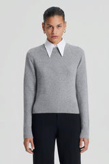 Sweaters | Women Scanlan Theodore CASHMERE CREW SWEATER Grey.melange