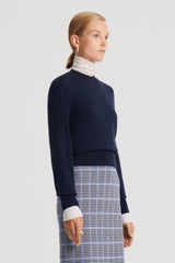 Sweaters | Women Scanlan Theodore CASHMERE CREW SWEATER Navy