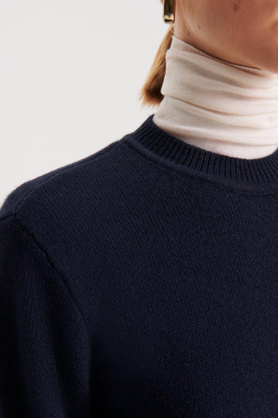 Sweaters | Women Scanlan Theodore CASHMERE CREW SWEATER Navy