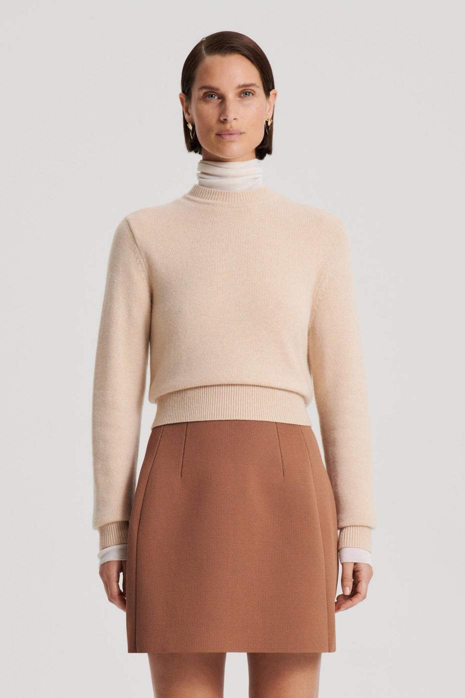 Sweaters | Women Scanlan Theodore CASHMERE CREW SWEATER Oat