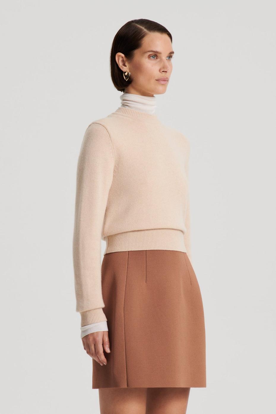 Sweaters | Women Scanlan Theodore CASHMERE CREW SWEATER Oat