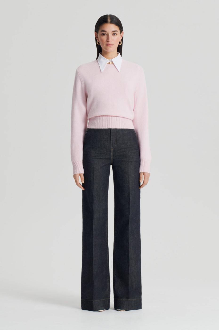 Sweaters | Women Scanlan Theodore CASHMERE CREW SWEATER Pale.pink