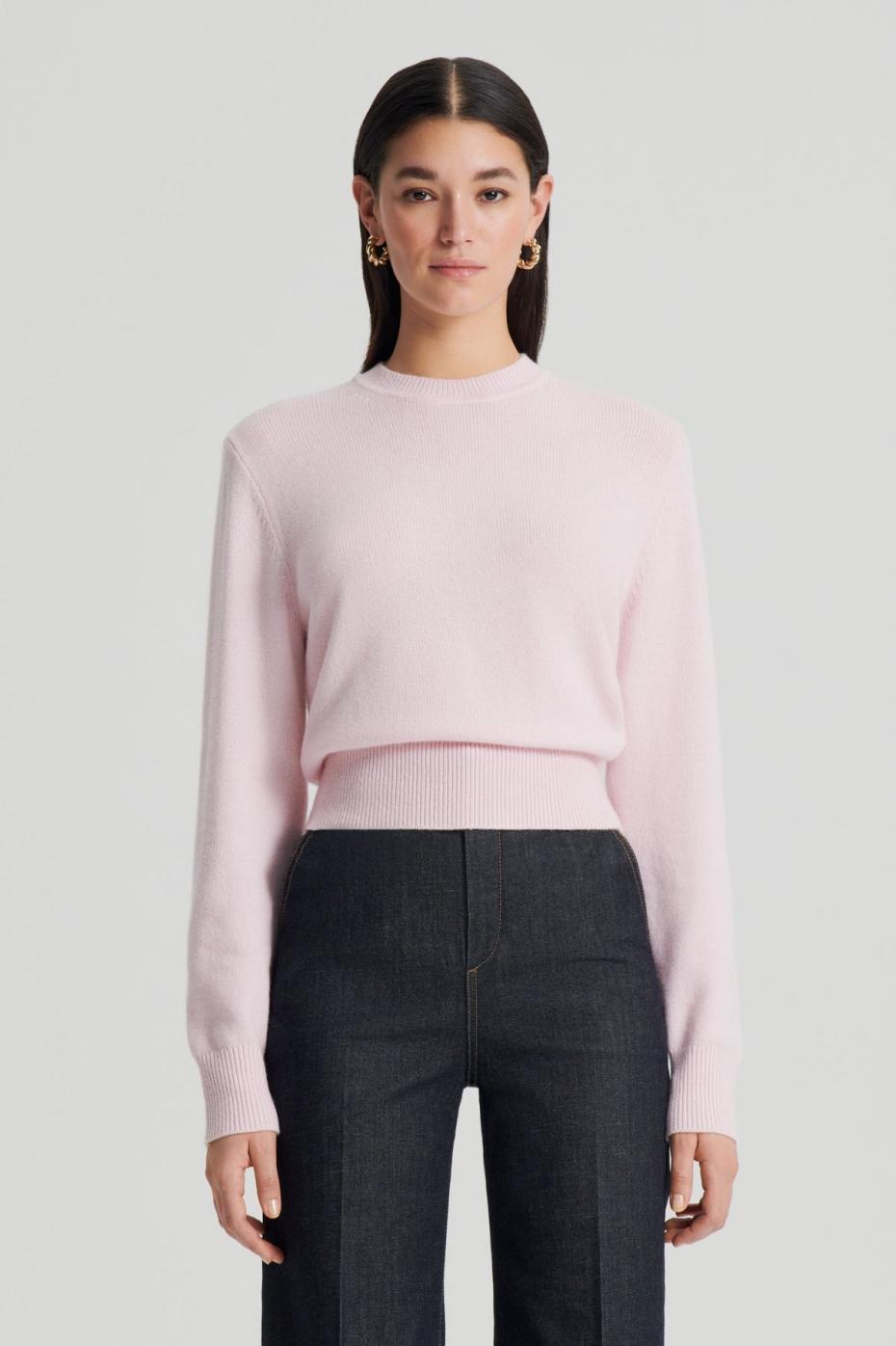 Sweaters | Women Scanlan Theodore CASHMERE CREW SWEATER Pale.pink
