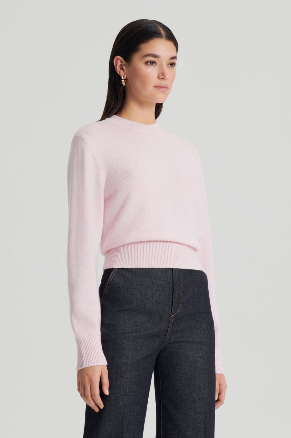 Sweaters | Women Scanlan Theodore CASHMERE CREW SWEATER Pale.pink