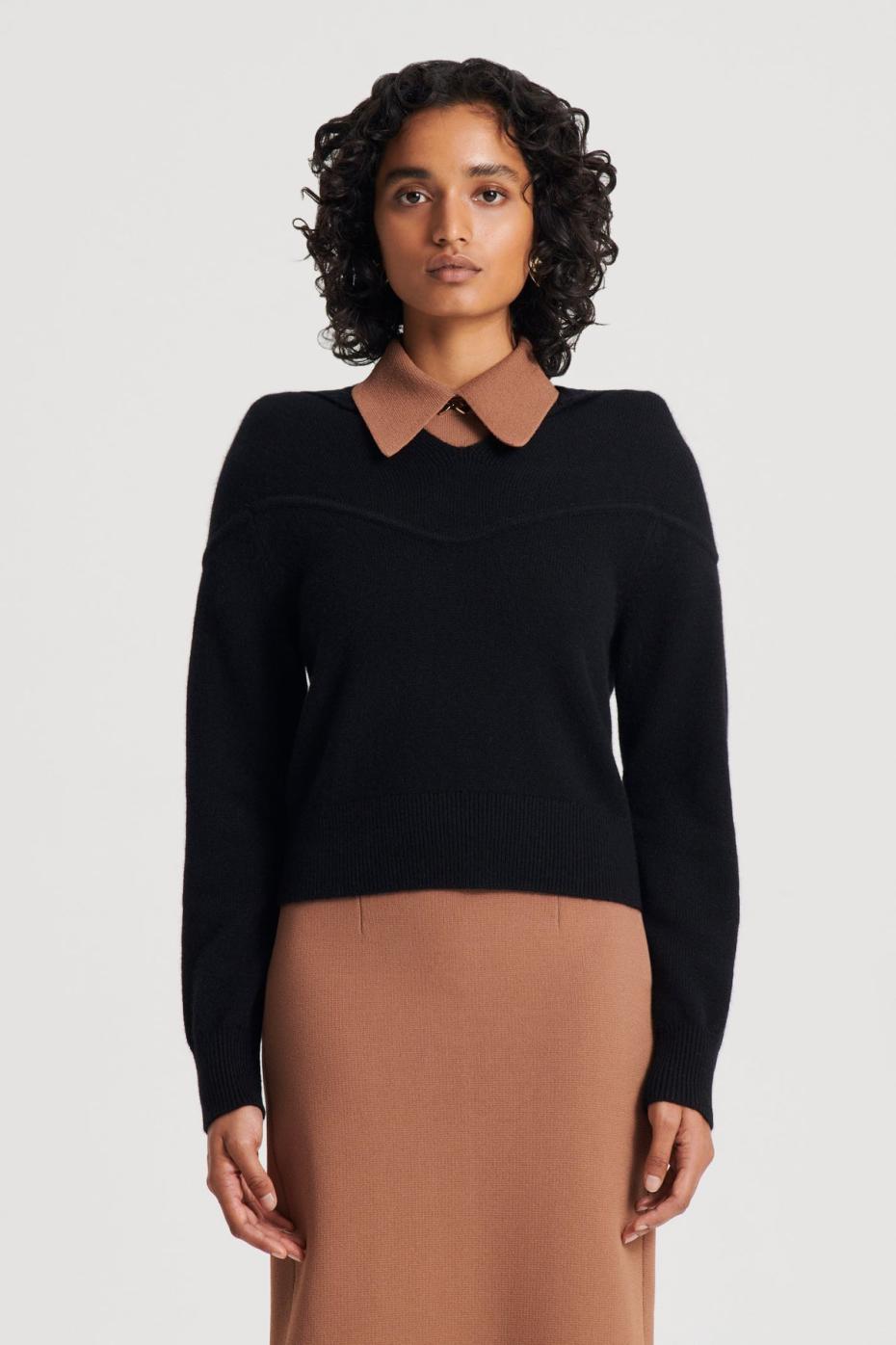 Sweaters | Women Scanlan Theodore CASHMERE HOODED SWEATER Black