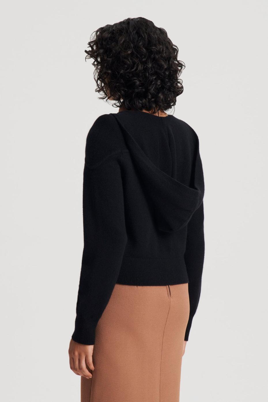 Sweaters | Women Scanlan Theodore CASHMERE HOODED SWEATER Black