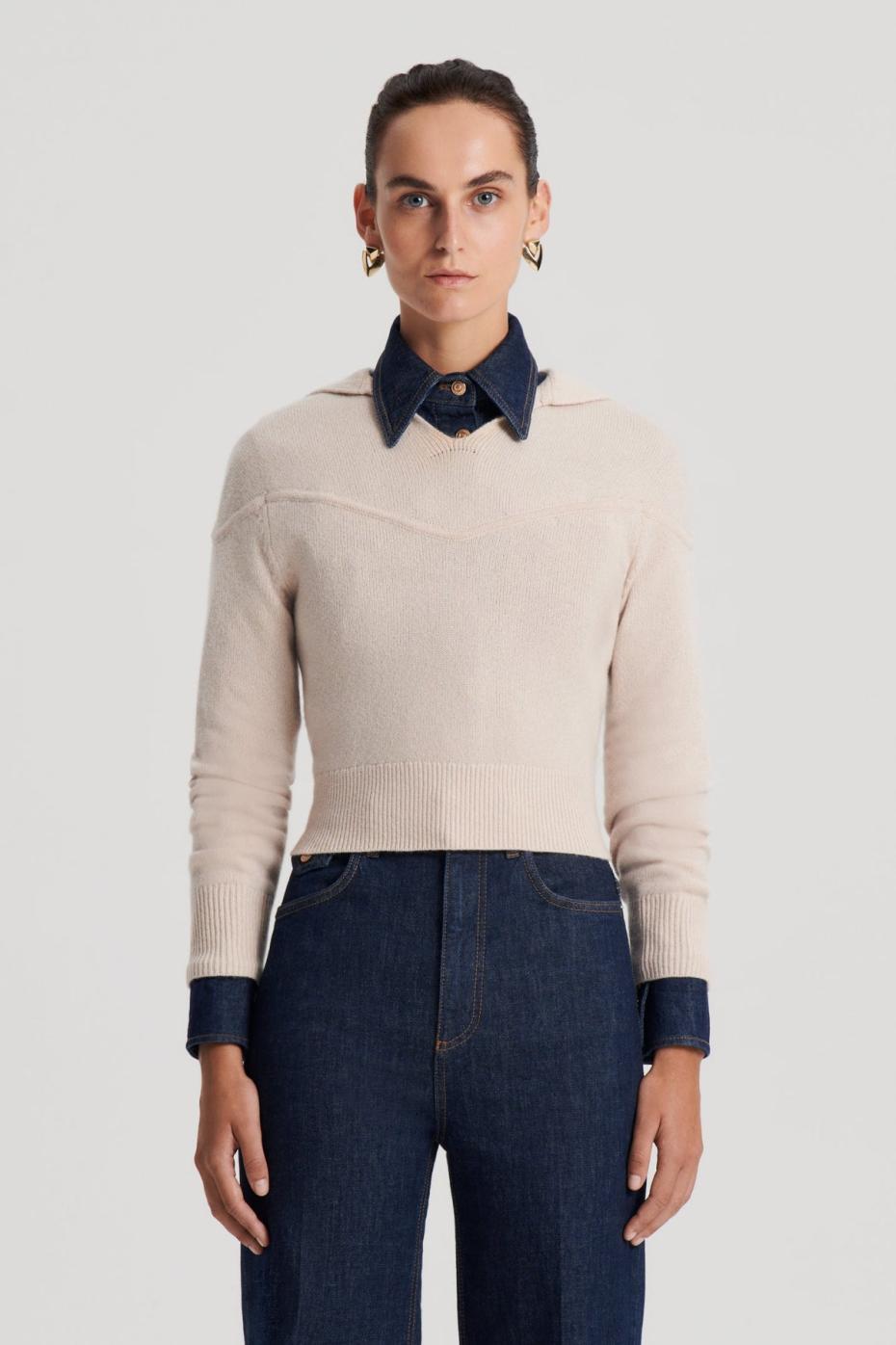 Sweaters | Women Scanlan Theodore CASHMERE HOODED SWEATER Wheat